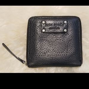 Black Leather Kate Spade Zip Wallet